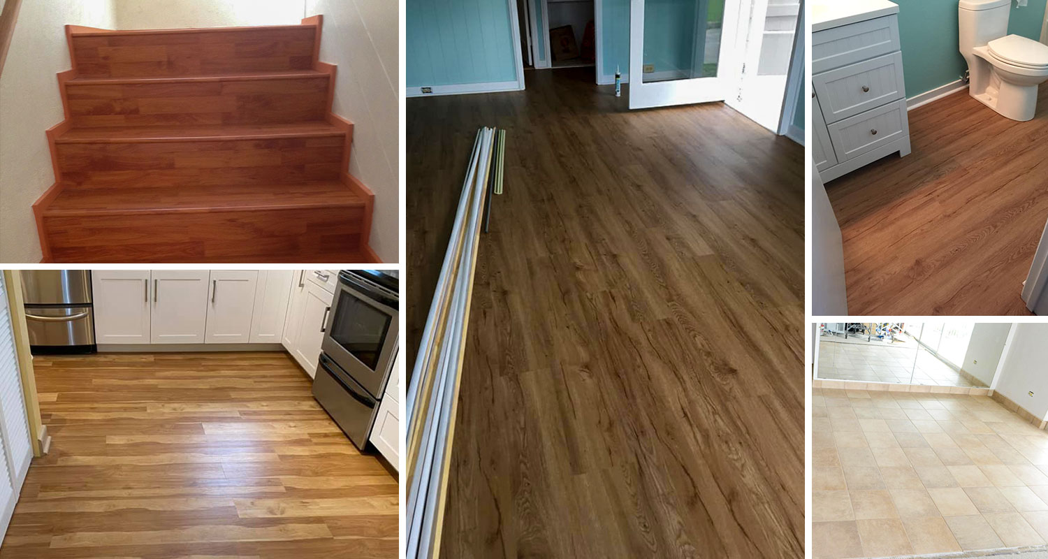 images of flooring work completed by RGL Handyman Service, LLC