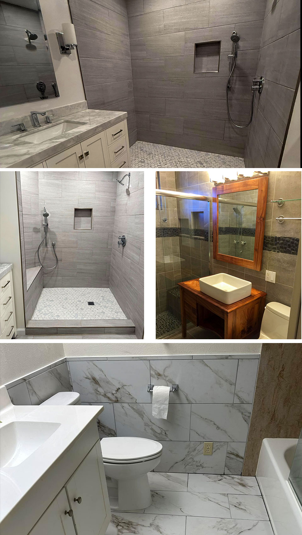 images of bathroom renovation work done by RGL Handyman Service