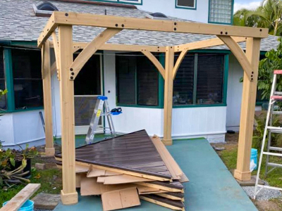 image of a patio being built by RGL Handyman Service